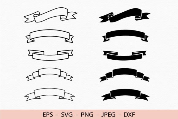 Download Banner Svg Ribbon File for Cricut Dxf - Cricut Collection