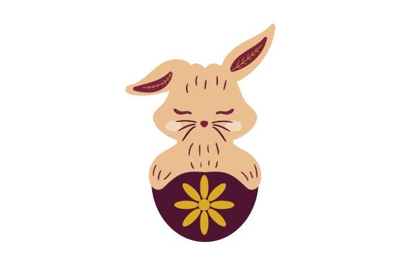 Download Boho Easter Bunny Inside an Egg - Premium Resources