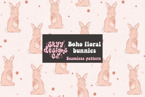Download Boho Easter Bunny Seamless Pattern - Premium Resources