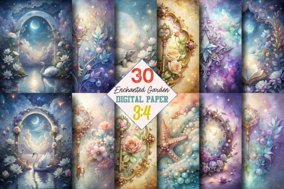 Download Enchanted Garden Junk Journal Page - Enchanted garden Collection